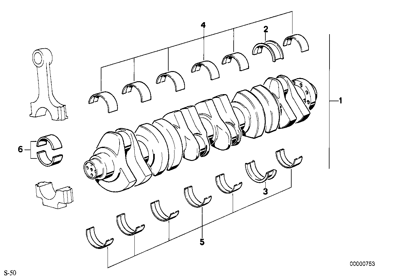 Vevaxel-vevaxel med ramlager