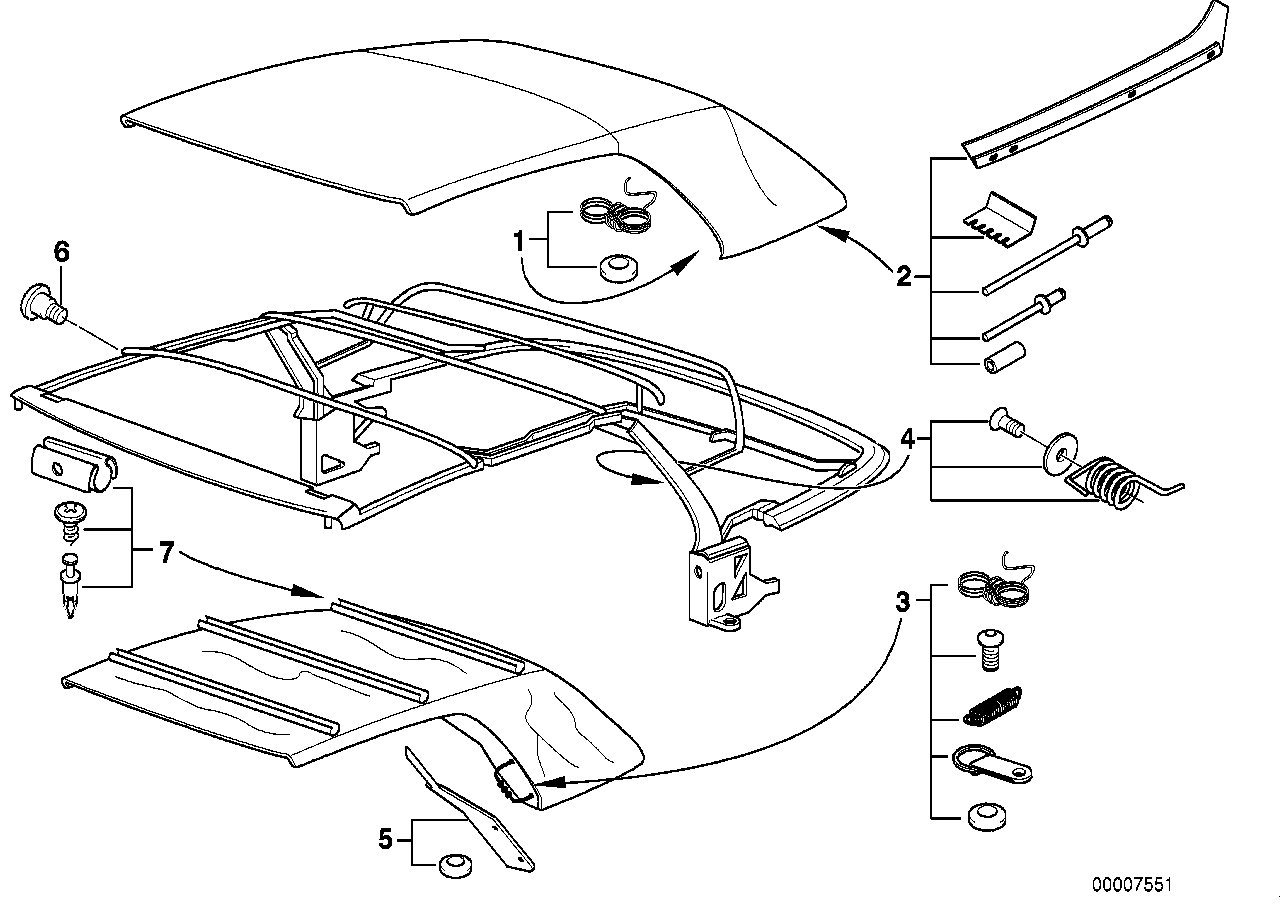 Kits de reparação da capota