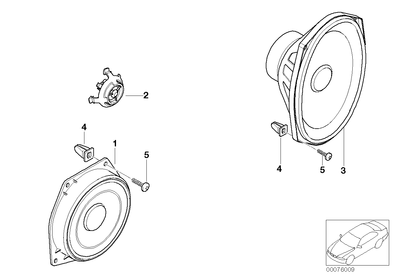 Single parts f loudspeaker stereo