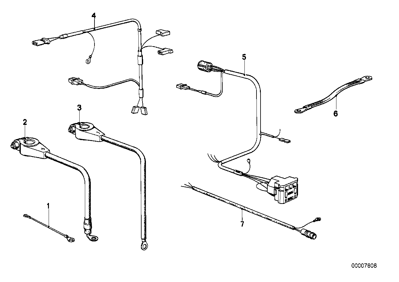 Kabel akumulátoru/kostřicí kabel