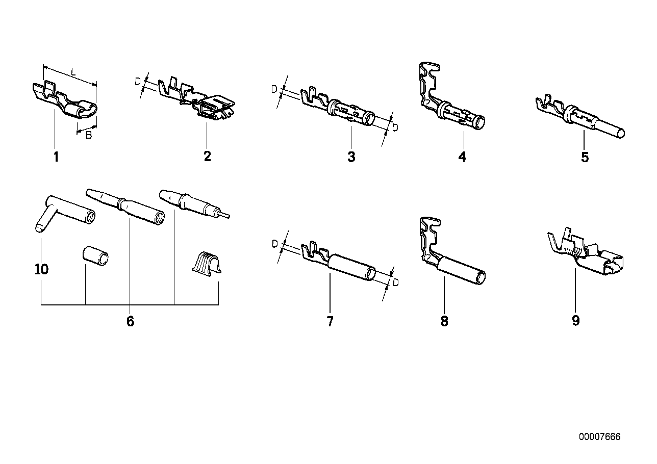 Various wiring connectors