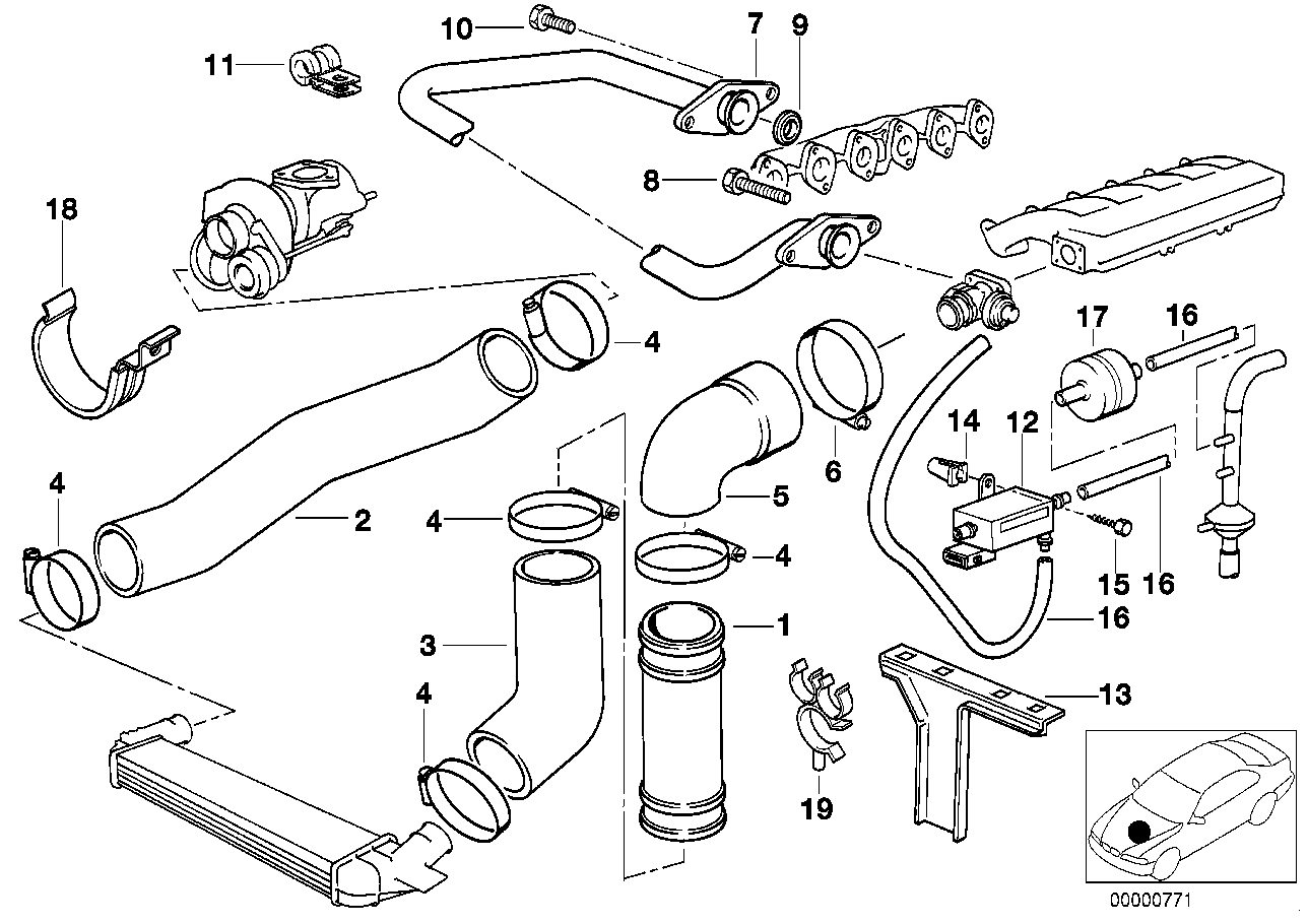 Intake manifold-supercharg.air duct/AGR