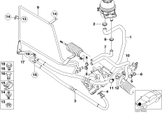 Hydro steering-oil pipes