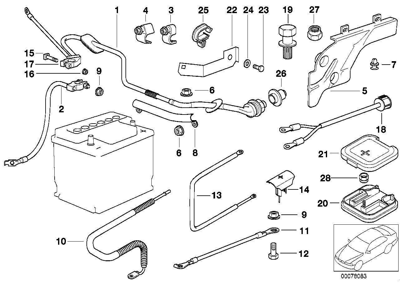 Kabel akumulátoru