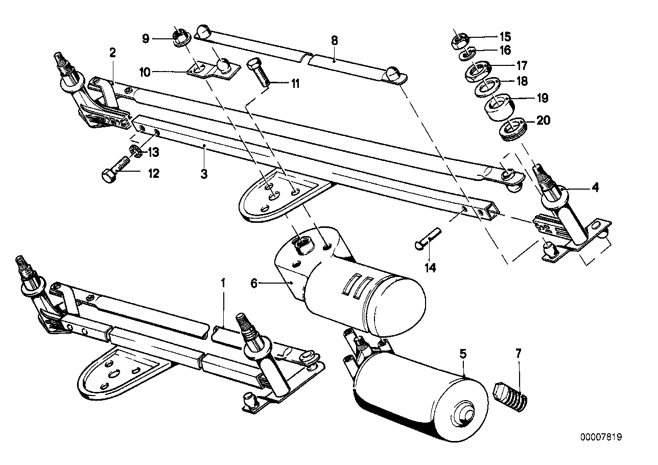 Delar vindrutetorkare