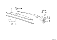 Single components for wiper arm