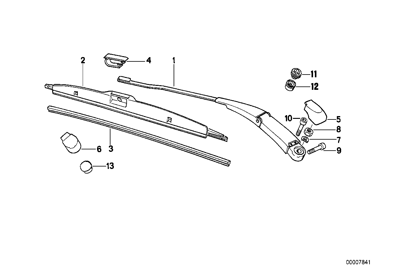 Pezzi singoli per braccio tergicristallo