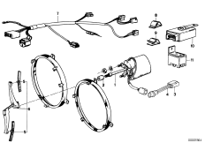 Single parts for head lamp cleaning