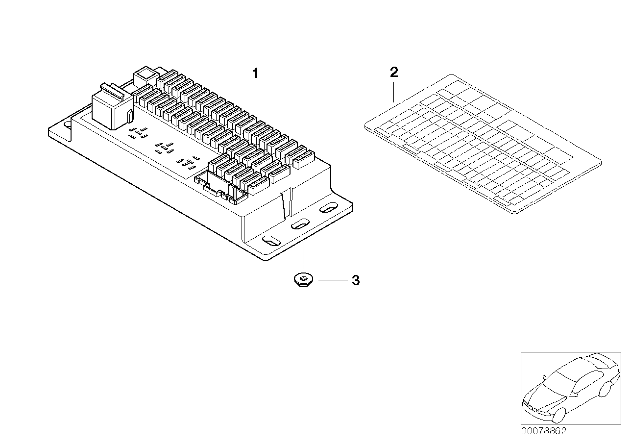 Detaljer f säkringslåda inne