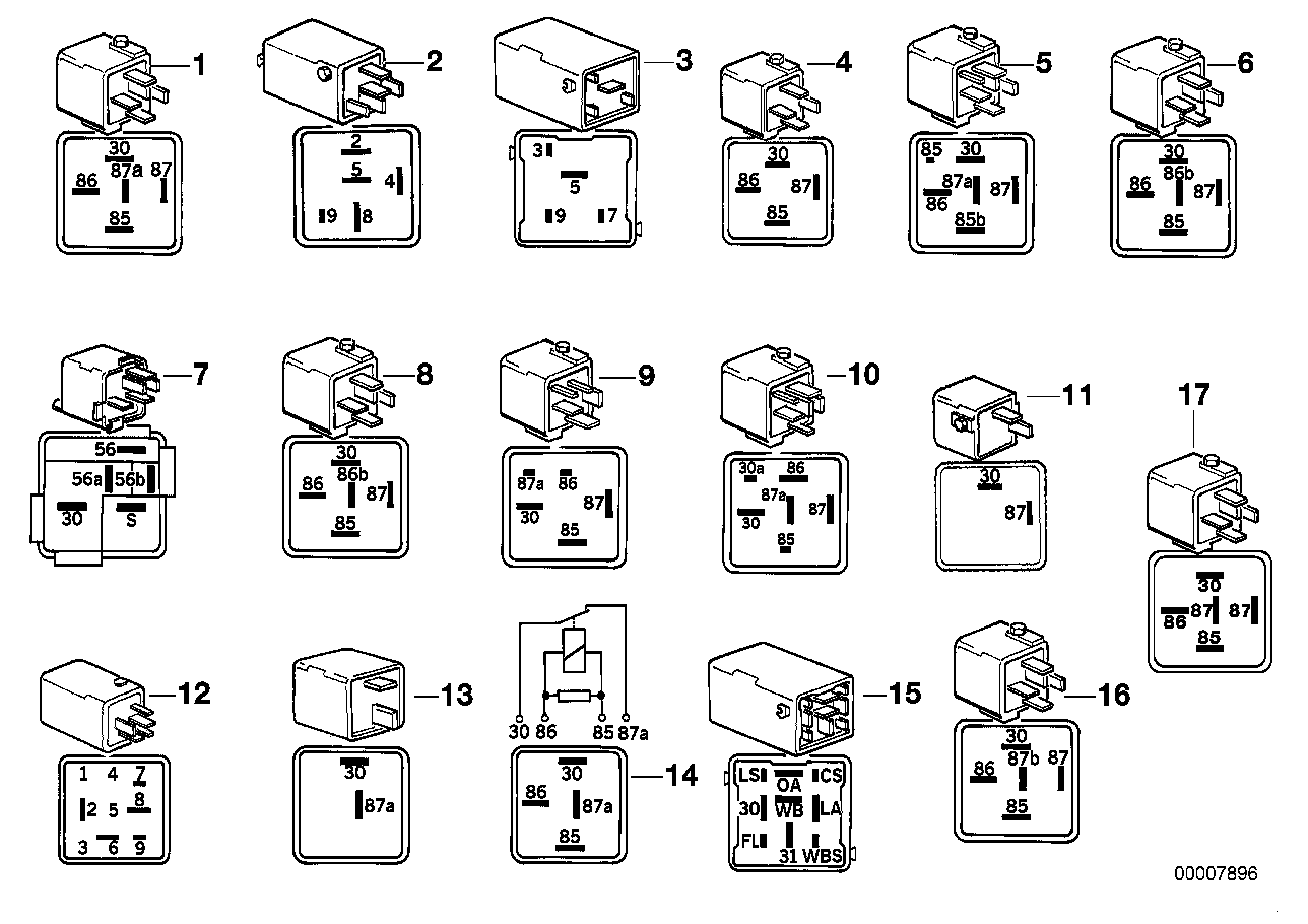 Various relays