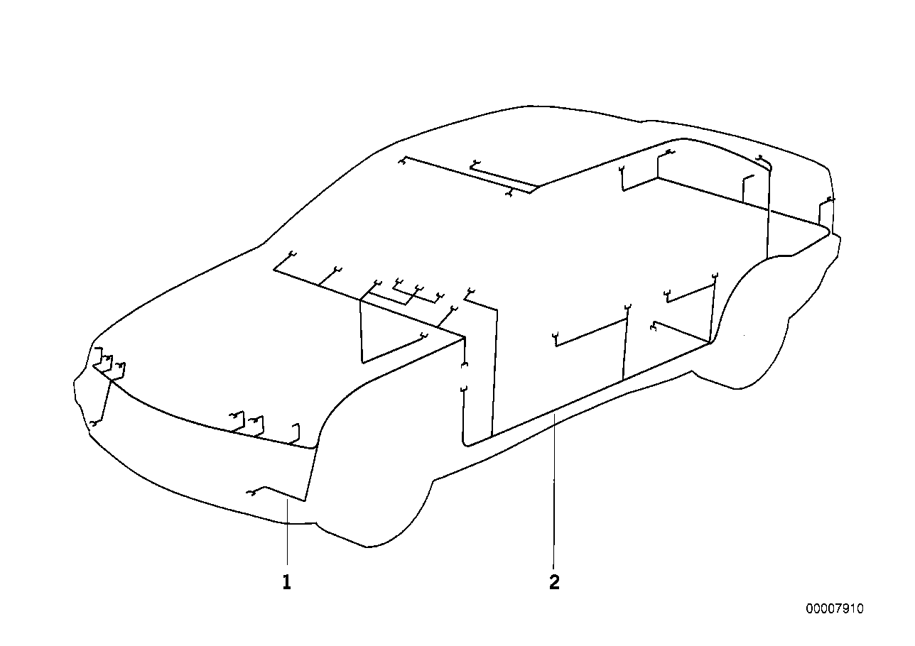 Wiring harness section, front