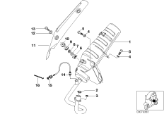 Exhaust system parts with mounting