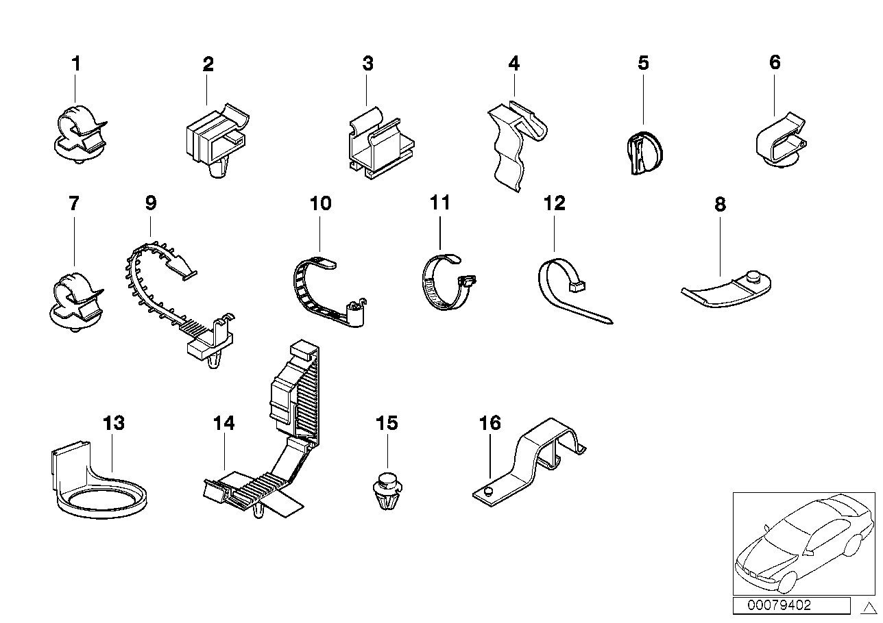 Diversos soportes de cables