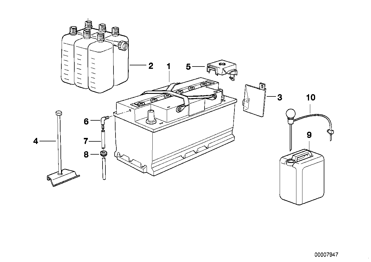 Original BMW Batterie ungefüllt