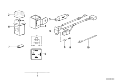 Kit mont.post. sistema luzes emergência