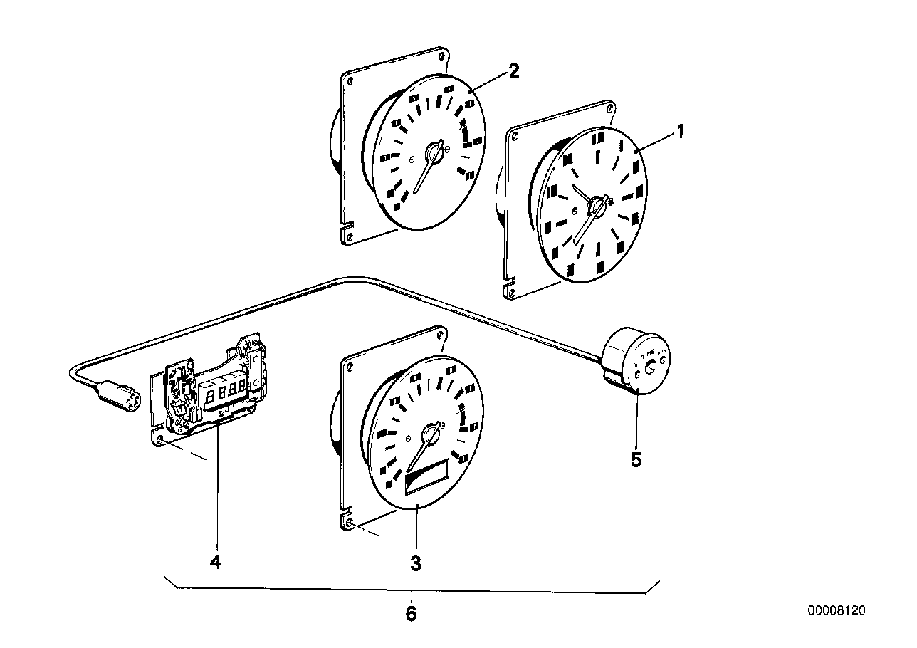 Tachometer/clock