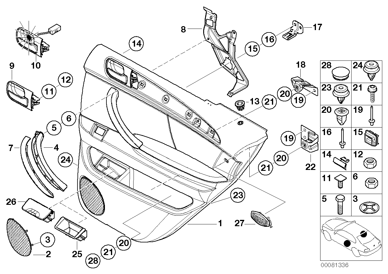 Výplň dveří zadní / boční airbag