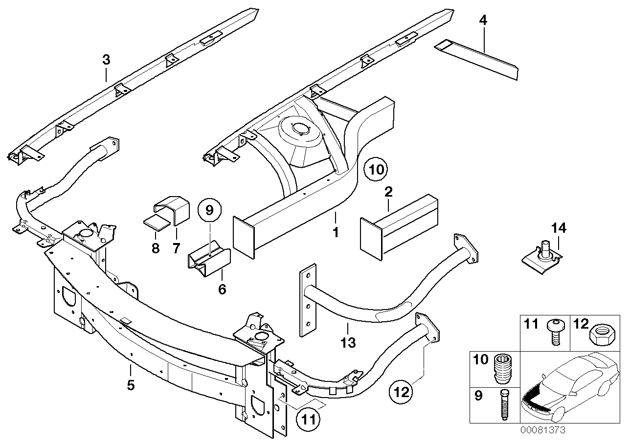 Pasa-rueads/soporto del motor