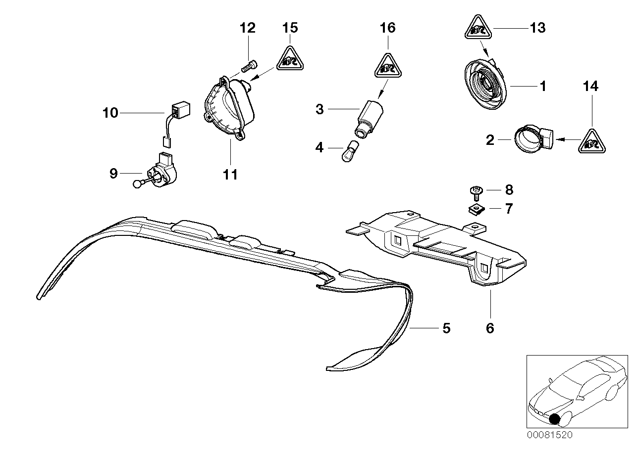 Single parts, xenon headlight