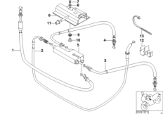 Bowdenkabel/kabelverdeler