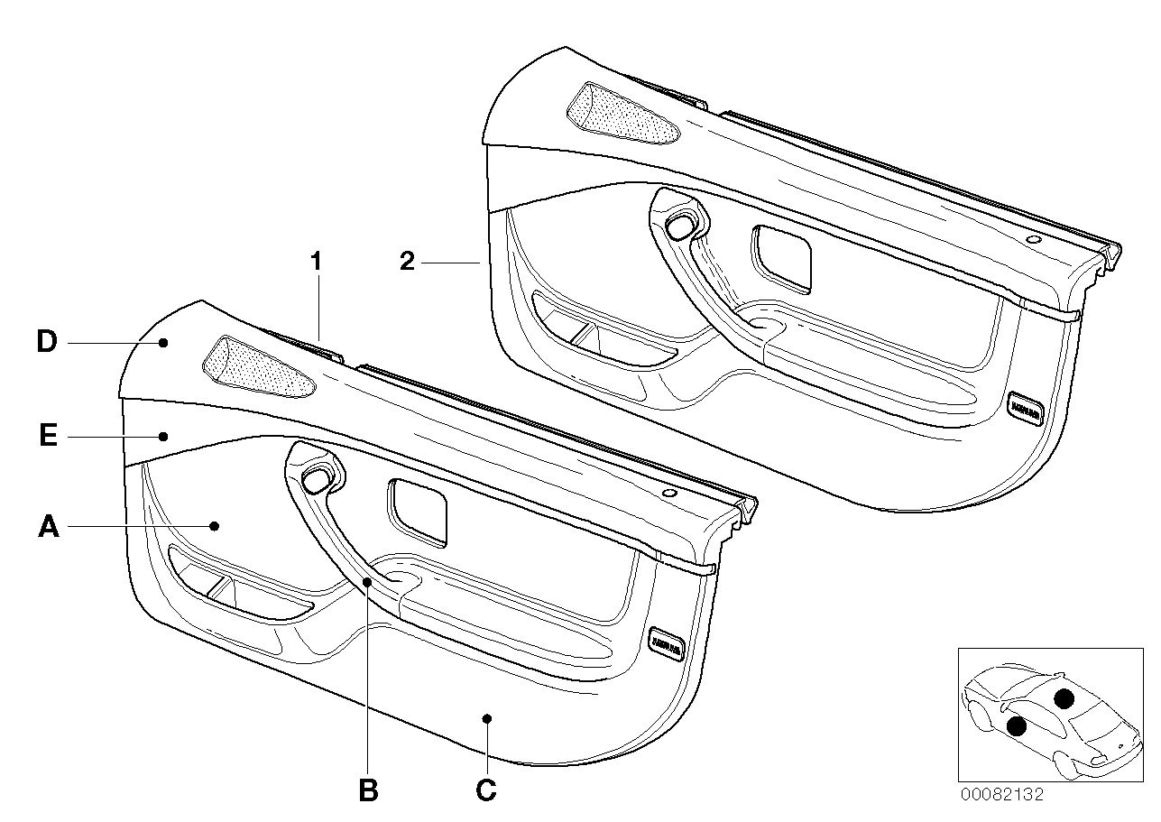 Rivest.porta indiv.airbag cuoio parziale