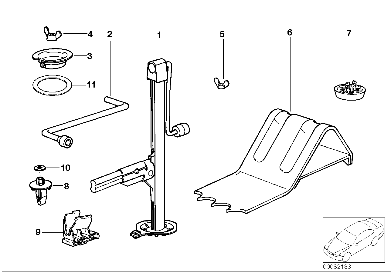 Boordgereedschap/Krik