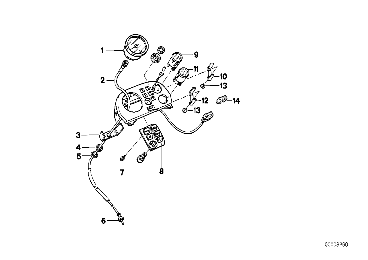 Speedometer, speedo cable/instruments