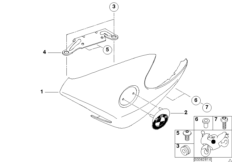 Oil cooler cover, primed/mounting parts