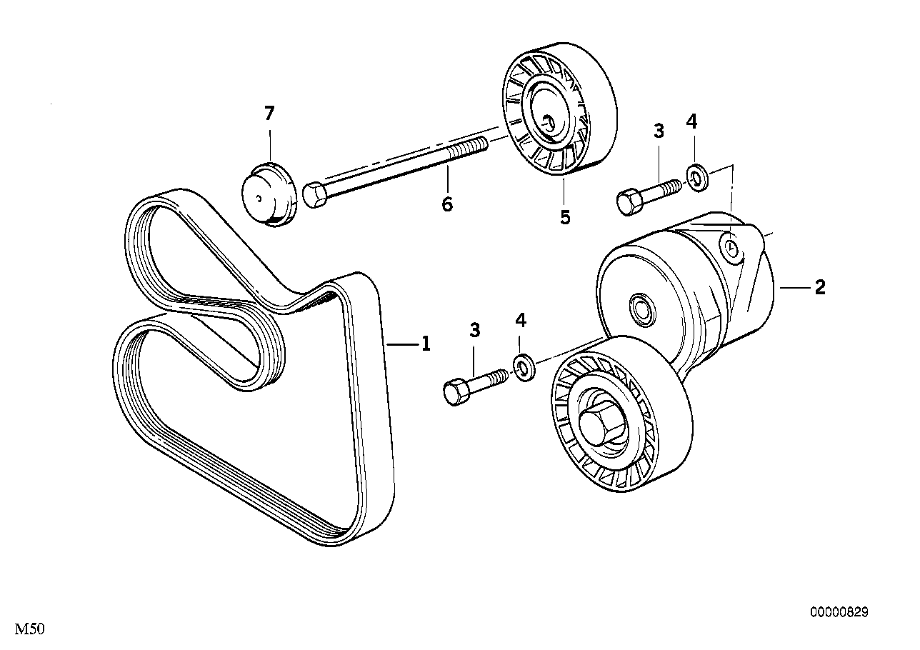 Entraînement pompe à eau / Alternateur