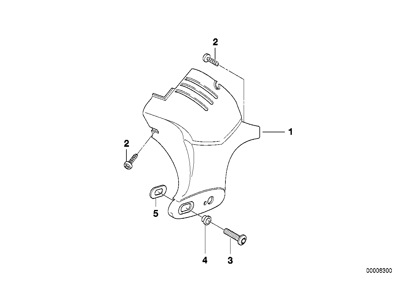 Headlight fastening parts