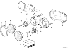 Single components for headlight