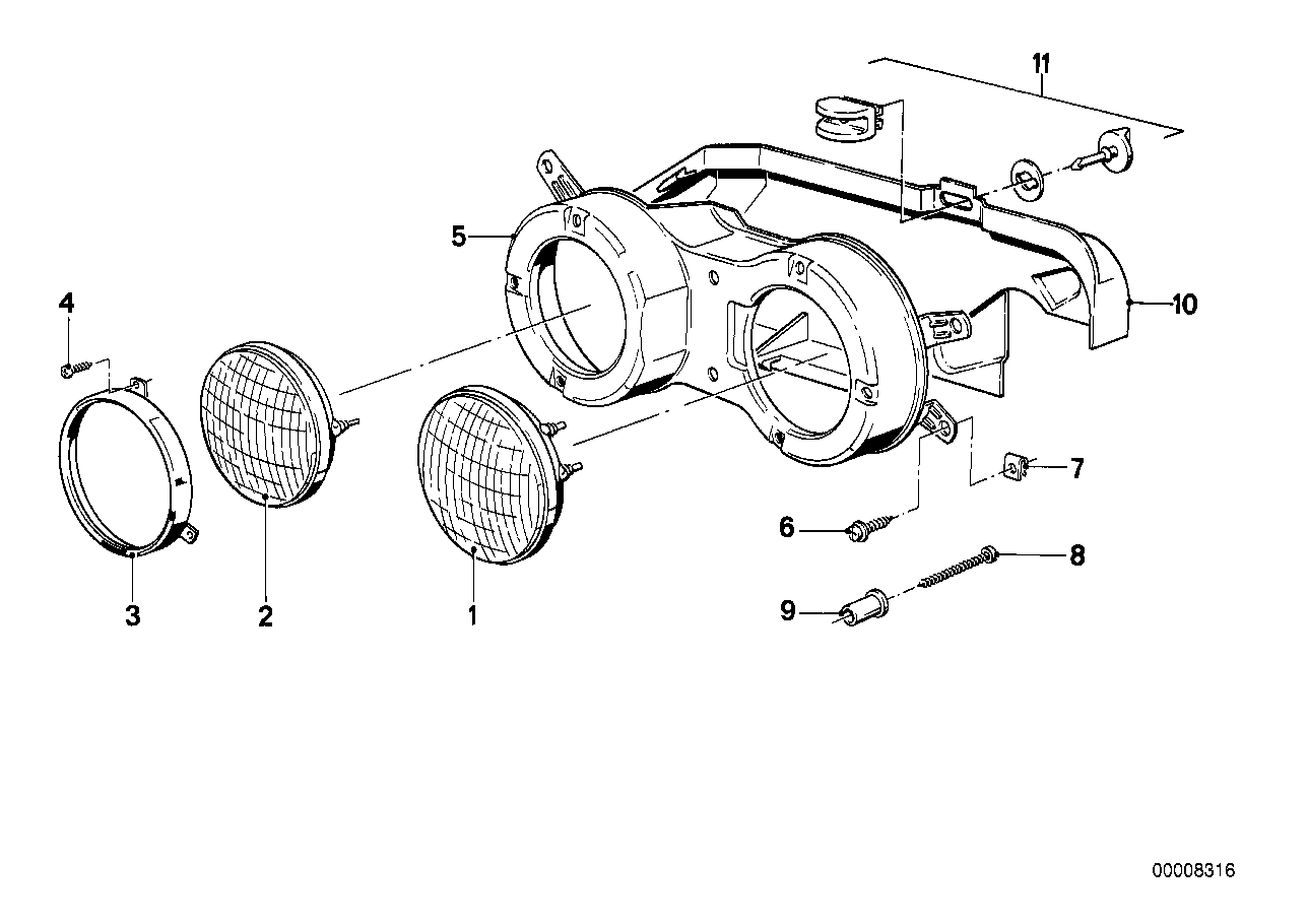 Piezas sueltas para faro