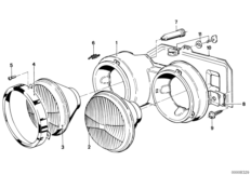 Single components for headlight