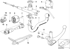 Single parts of trailer hitch