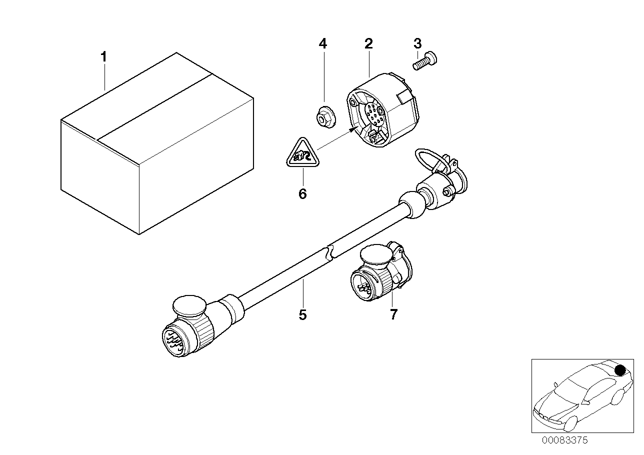 Single parts of trailer hitch