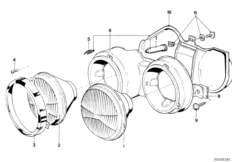 Single components for headlight