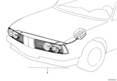 Twin headlight modification set