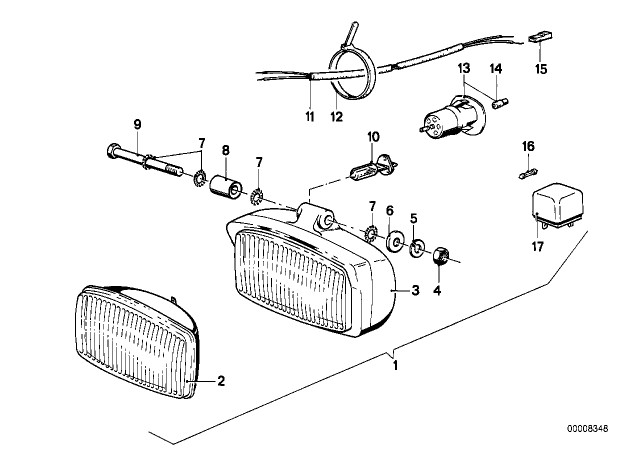 Inzetstel mistlamp