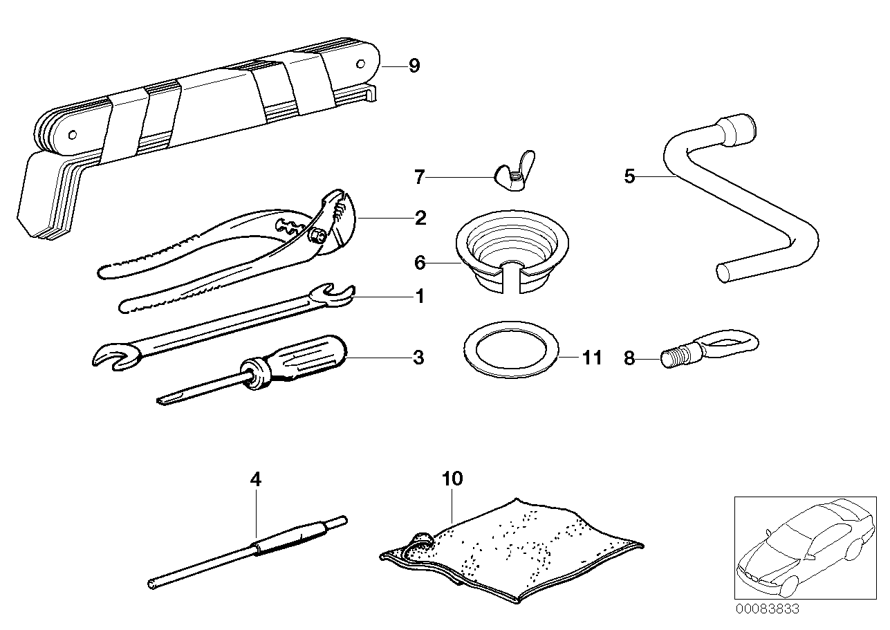 Бортовой инструмент/ знак авар.остановки