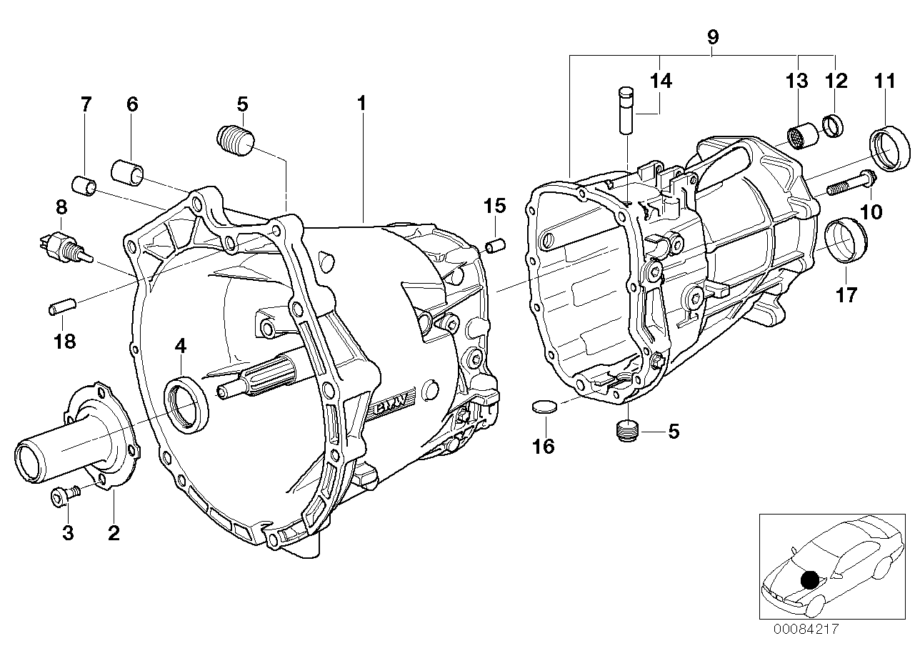 S5D...Z housing + mounting parts,4-wheel