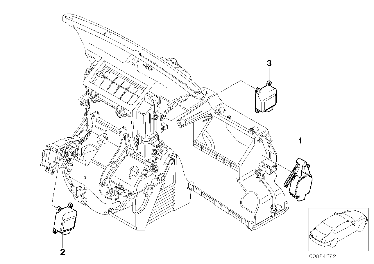 Servopohon topení/klimatizace