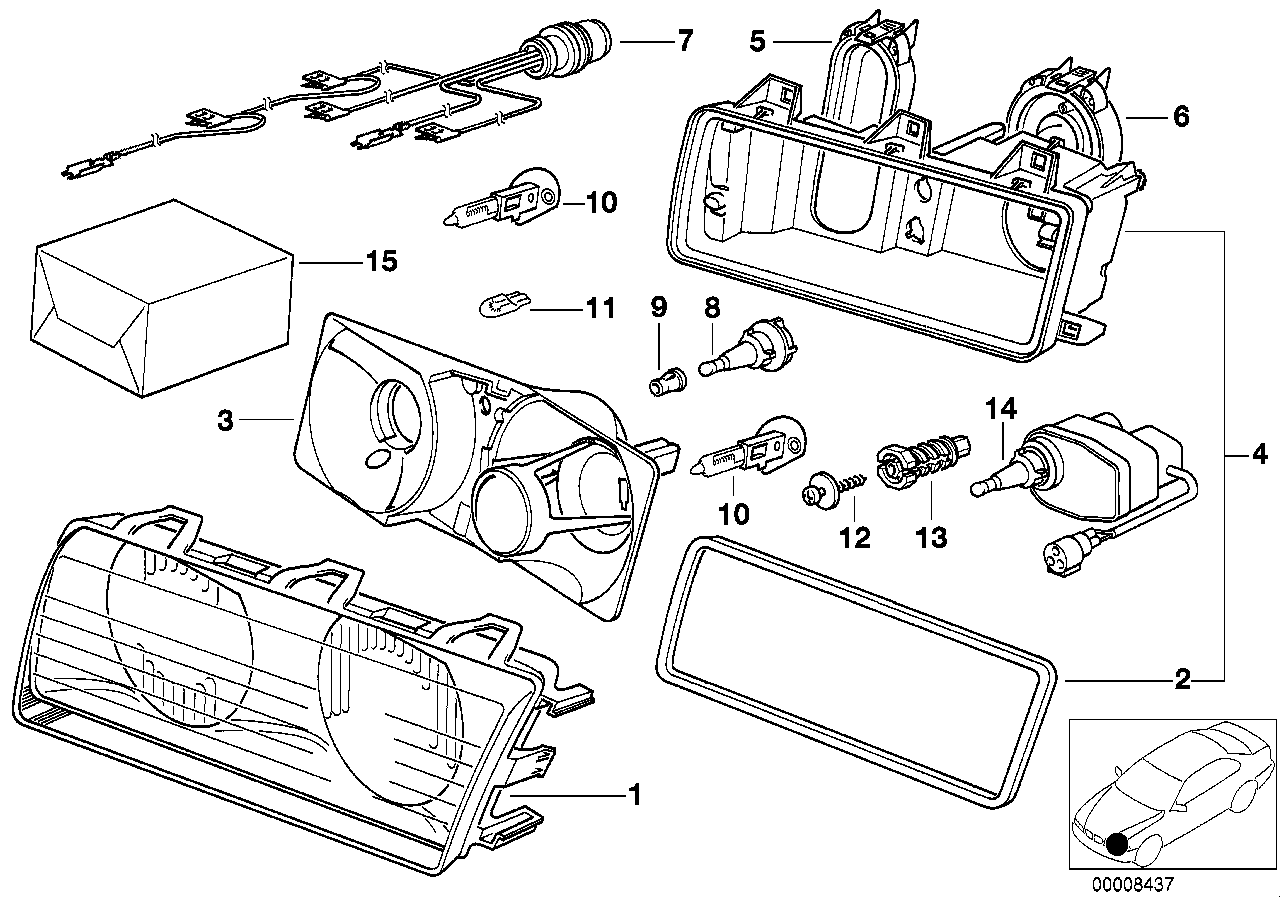 Piezas sueltas para faro Bosch