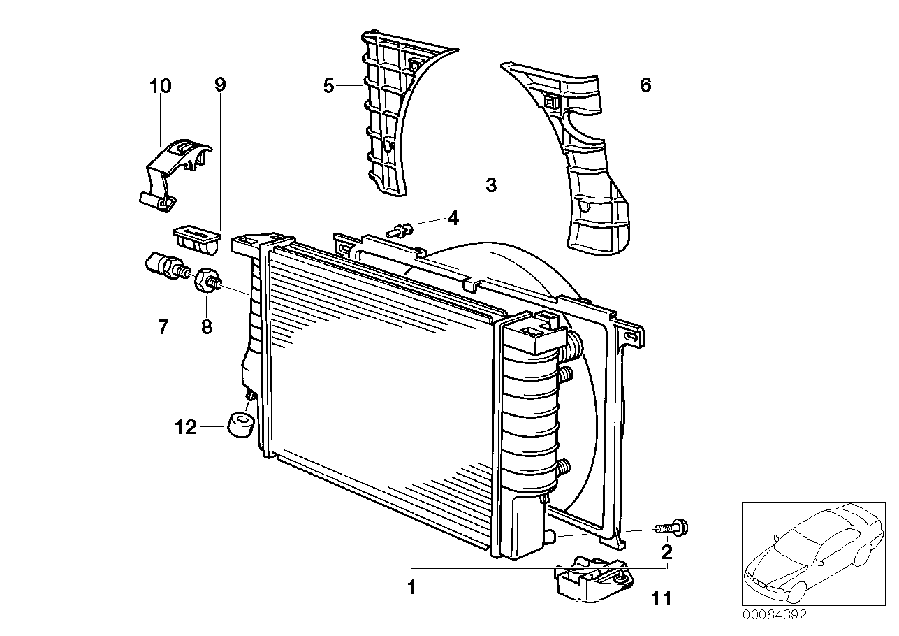 Wasserkühler/Zarge