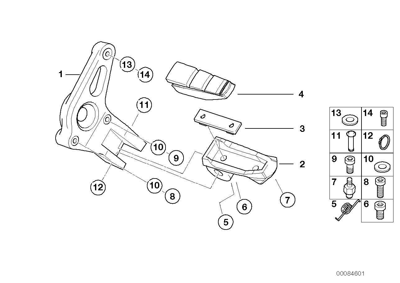 Footpeg plate/Front footpeg