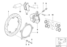 Freno ruota anter. senza Integral ABS