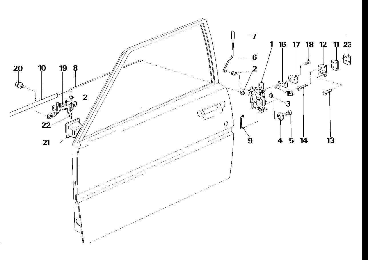 Türbetätigung/Türschloss vorn