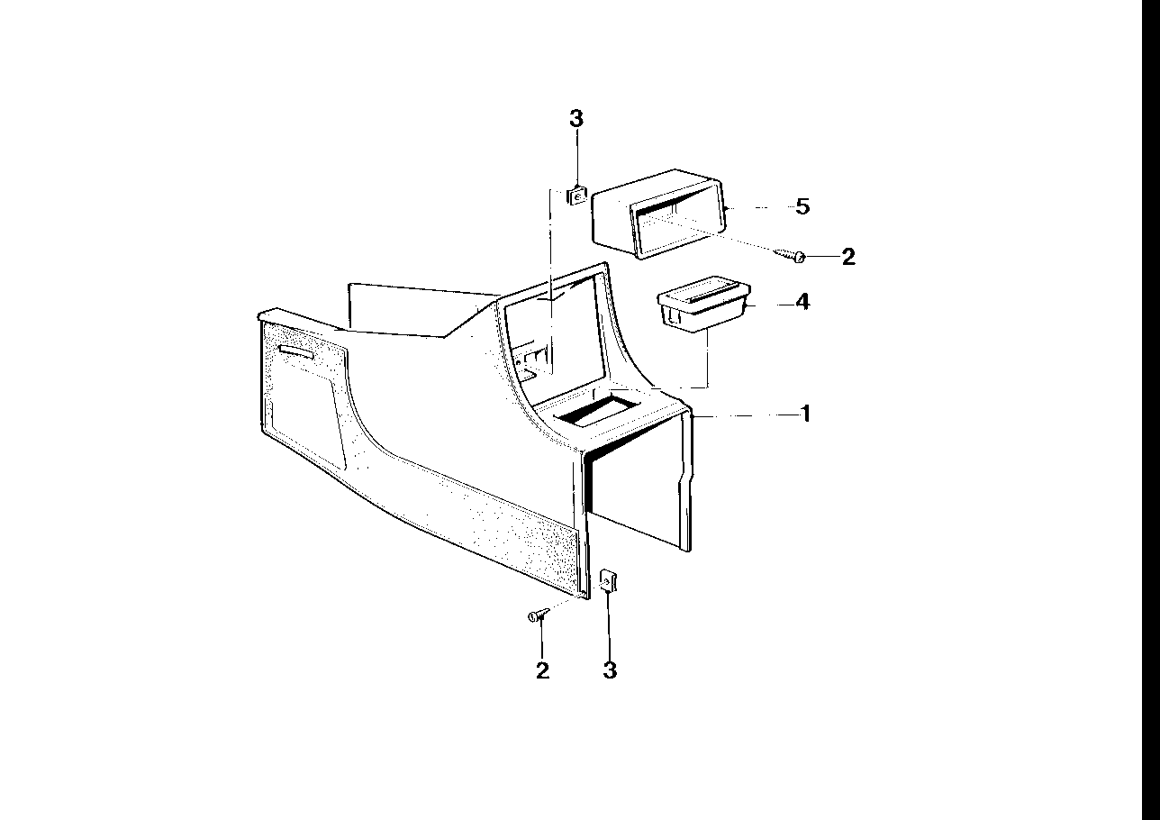 Vide-poches de console centrale avant