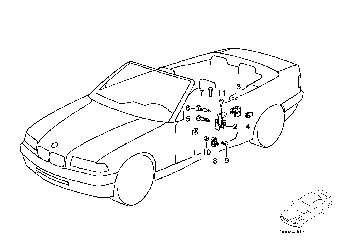 Mechanizm szyby drzwi przednich