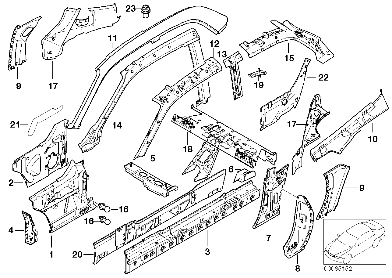 Pièces de carcasse latérale