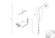 Kit mont. pomello comando pelle illum.